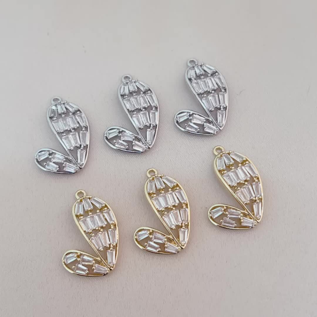 3pcs Geometric Copper Synthetic Zirconia Pendant Set